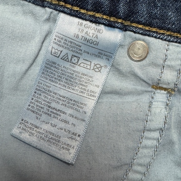 Old Navy Buttonfly High Rise Slouchy Straight leg denim jeans women’s 18 T - Picture 7 of 13